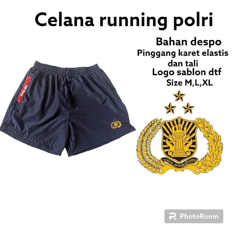 Celana pendek polri / celana olahraga pria / celana running polri 1