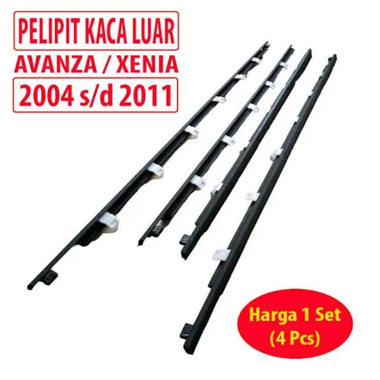 LIST PLIPIT KACA PINTU LUAR AVANZA XENIA TAHUN 2004-2011 HITAM