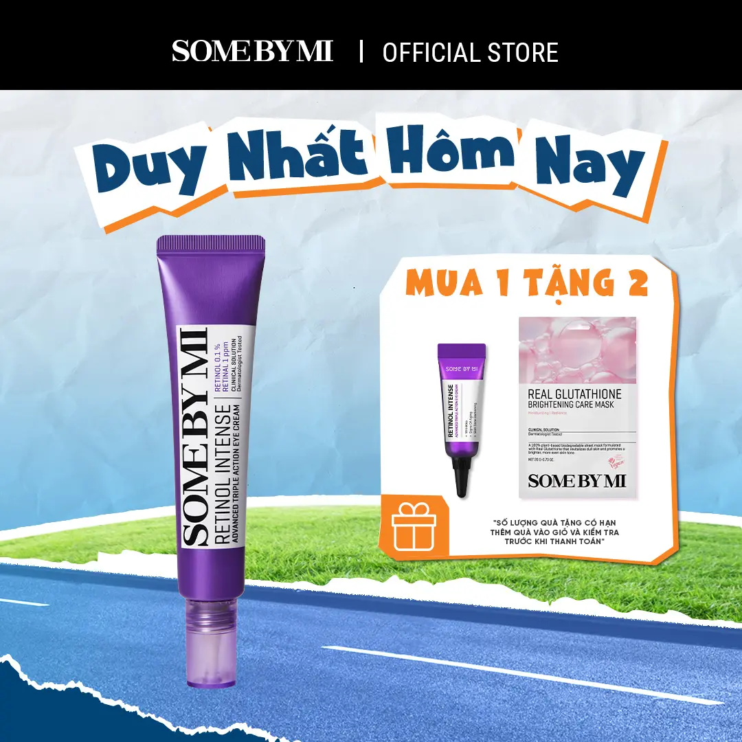 [Quà tặng 1 kem mắt 3ml+ 1 real mask] Some By Mi Kem dưỡng mắt Retinol Intense Advanced Triple Action Eye Cream 30ml