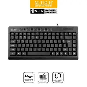 MTECH Keyboard Mini Multimedia MTK 01 untuk PC Komputer Laptop Smartphone - Garansi 1 Tahun Ganti Baru [ BISA COD ]