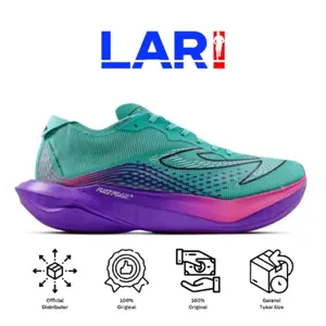910 Nineten Haze Strike Pro Hijau-Tosca/Ungu/Merah-Muda Sepatu Lari Fast Run, Daily Running