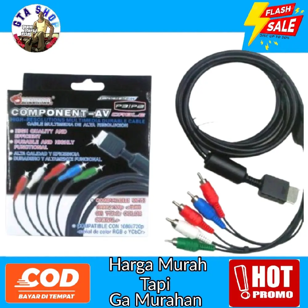 KABEL KOMPONEN COMPONENT AV PS2/PS3