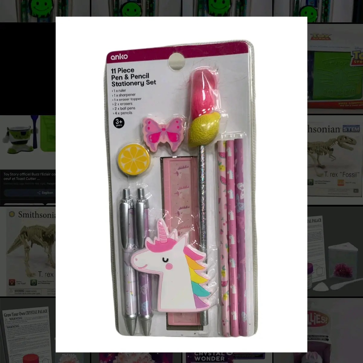 11 pieces pen&pencil stationery  set girl