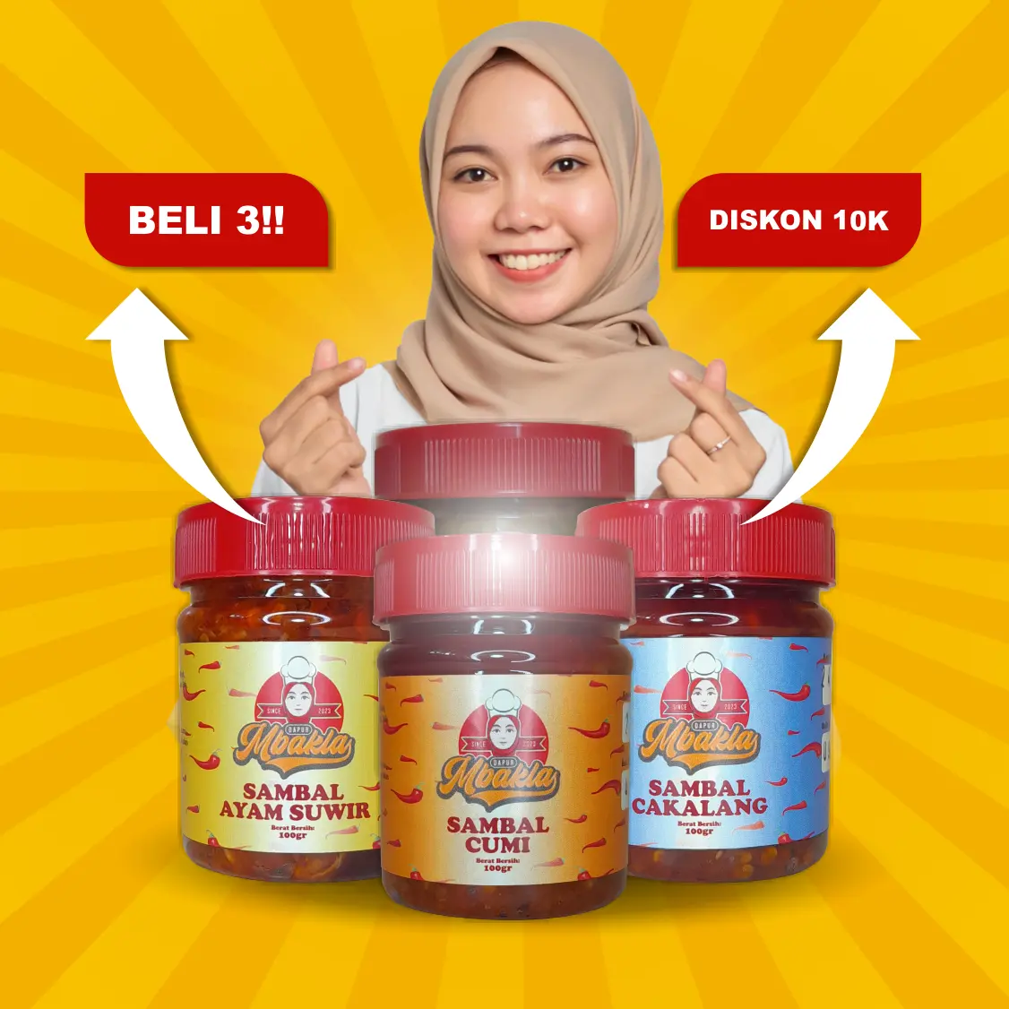 Dapur Mbakla | Sambel Cumi Ayam Suwir Cakalang Cumi Ijo
