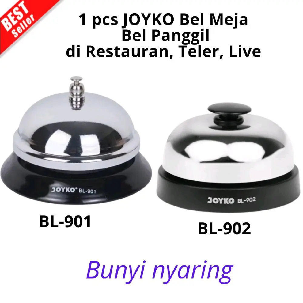 (SLP) BAYAR DI TEMPAT  Bel Panggil Bel Meja Call Bell JOYKO BL-901 Stainless Silver Ala