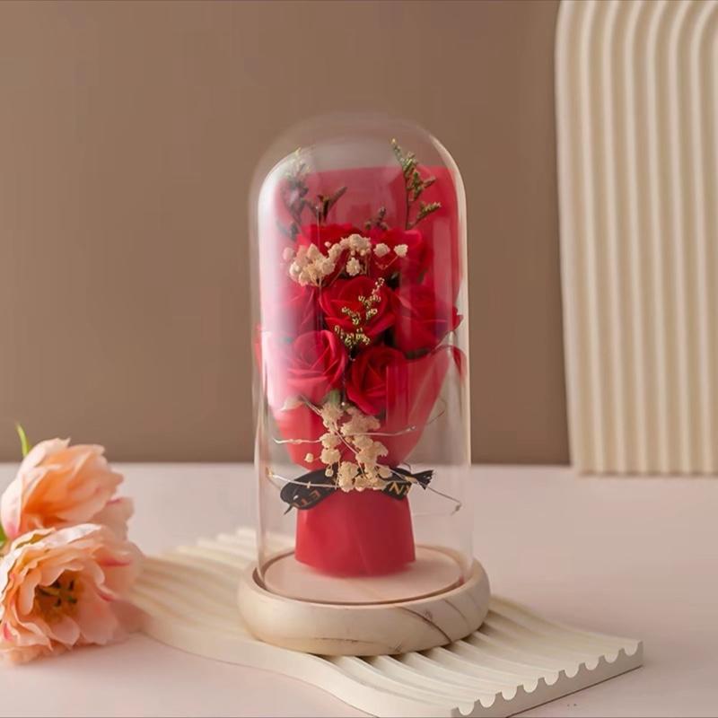 Lọ 7 hoa hồng vĩnh cửu quà tặng bạn gái quà tặng mẹ quà tặng sinh nhât hoa hồng đèn led vĩnh cửu quà tặng tình nhân