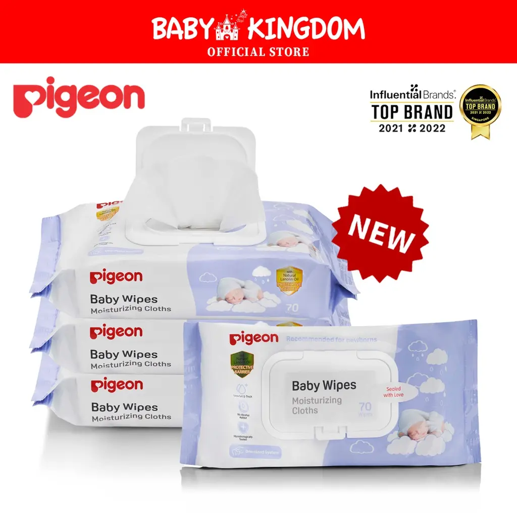 Pigeon Baby Wipes Moisturizing Cloths - Baby Kingdom