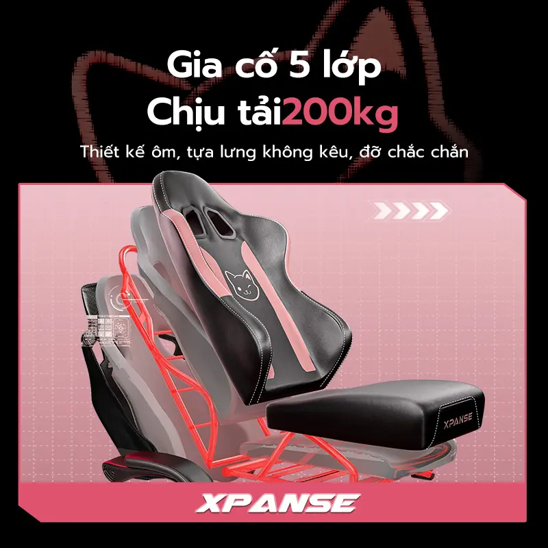 Ghế game gaming Xpanse X33-Chống bám bẩn và trầy xước,Được thiết kế riêng cho nữ giới | ghế công thái học | ghế làm việc | BigBuy360 - bigbuy360.vn