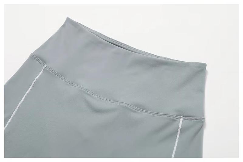 Product Introduction of Nude Skinny Yoga Shorts High Waist Lift Hip Outdoor Fitness Shorts Women Running Sports Fitness biker  shorts 17