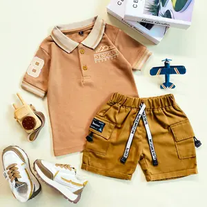 ESTISHOP X DINODAY Setelan Anak Laki Baju Kaos Kerah Polo Wangki Celana Cargo Hotpants 1 - 9 Tahun