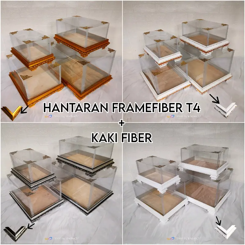 Kotak Hantaran FrameFiber T4 Set Isi 4 Plus Tutup mika 3