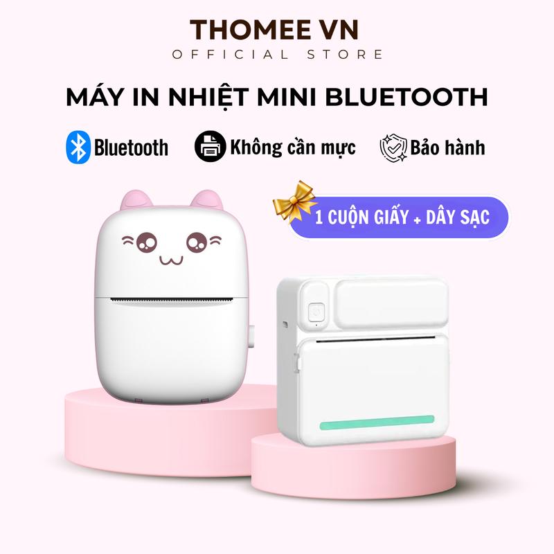  Máy In Nhiệt MiNi Bluetooth Cầm Tay Tiện Lợi  In Tem Nhãn Đơn Hàng Hình Ảnh Mã Vận Đơn - Máy In MiNi Nhỏ Gọn Dễ Thương máy  nhiệt máy  nhiệt máy mayin  mini may innhiet cam 
