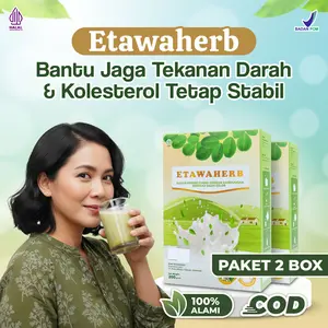 Etawaherb Original 2 BOX - Minuman Serbuk Herbal – Kombinasi Susu Etawa & Kelor untuk Bantu Jaga Tensi, Hipertensi, Kolesterol, dan Jantung | Halal, BPOM, Bisa COD