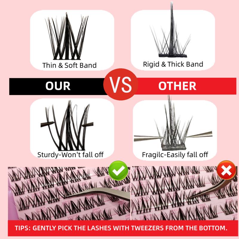 Product Introduction of Manga Style Lashes Reusable Individual D Curl False Eyelashes - Length 10-14mm -with Glue Eyelash Extension Set 37