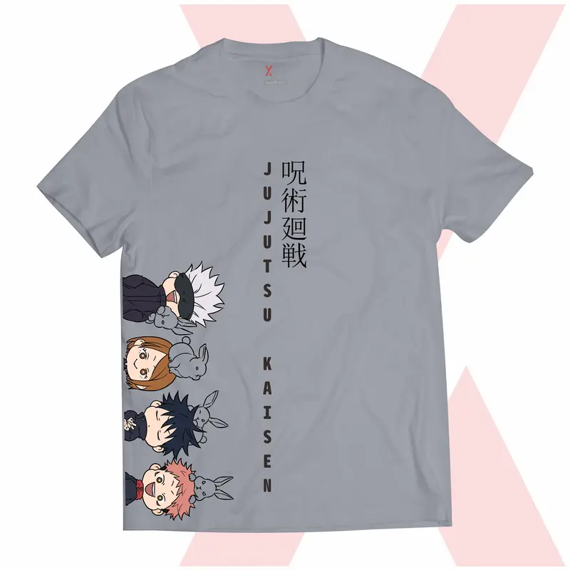 XGAN Baju Jujutsu Kaisen Satoru Gojo JK08X Kaos Anime katun 24s Jepang T-Shirt Anime Manga Premium Combed Karet Lembut Sablon Soft Tebal Distro Pria Nyaman  Kain Oblong Tangan 2