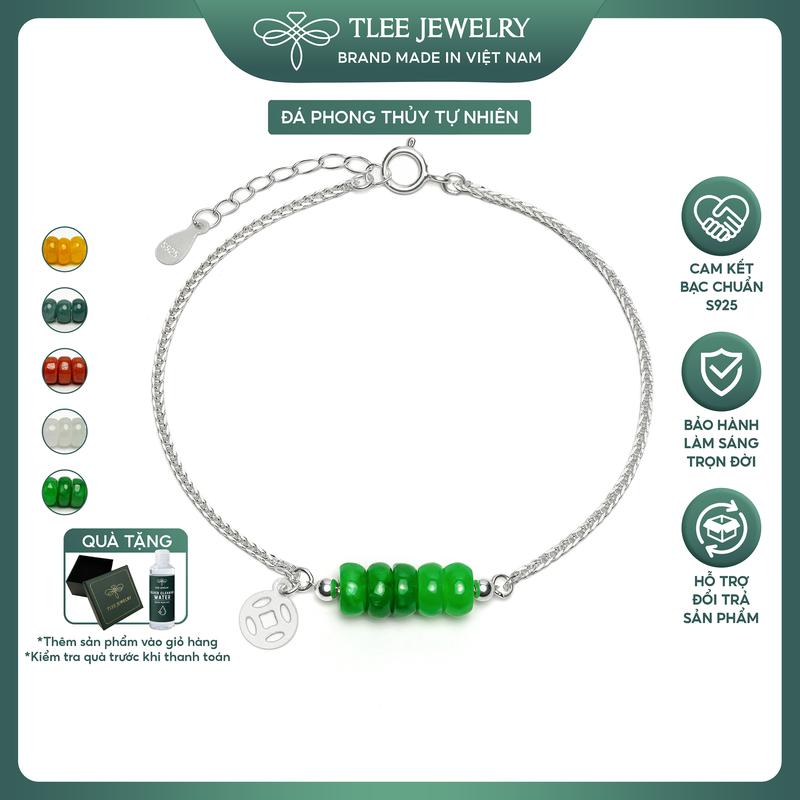  Vòng tay bạc nữ TLEE bạc 925 kim tiền mix ngũ điếu và charm bi bóng TLEE JEWELRY LT0418 