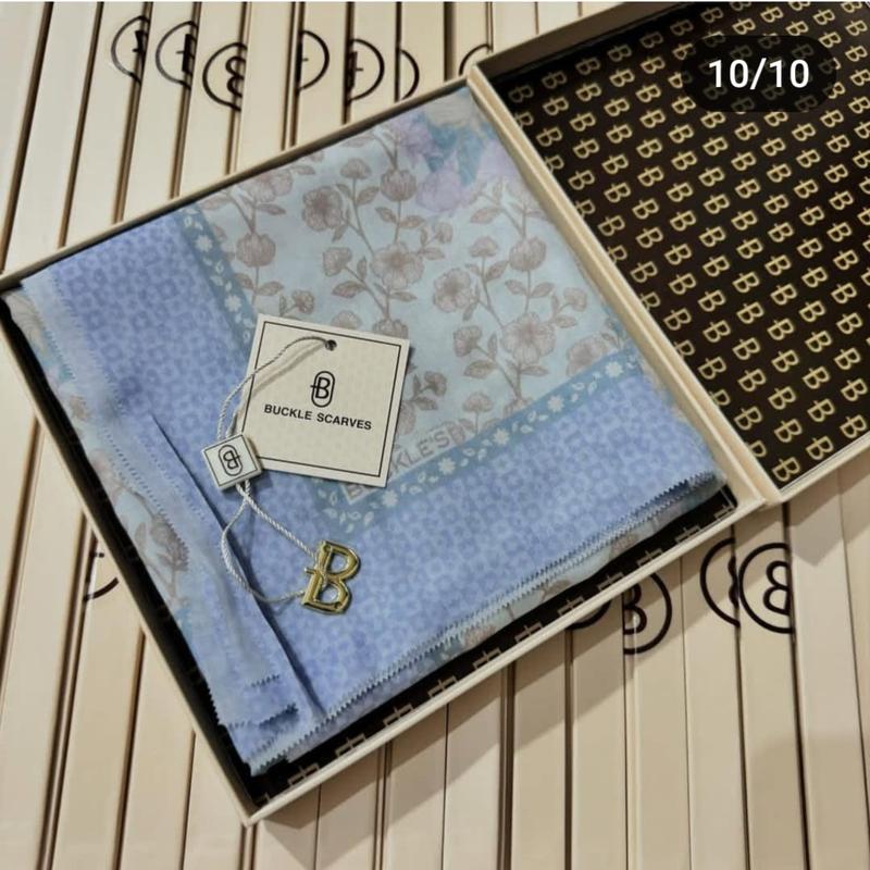 PROMO RAMADAN BUCKLE SCARVES LOGO KEMASAN BOX EKSLUSIF TERBARU Muslim Square Jilbab Katun 6