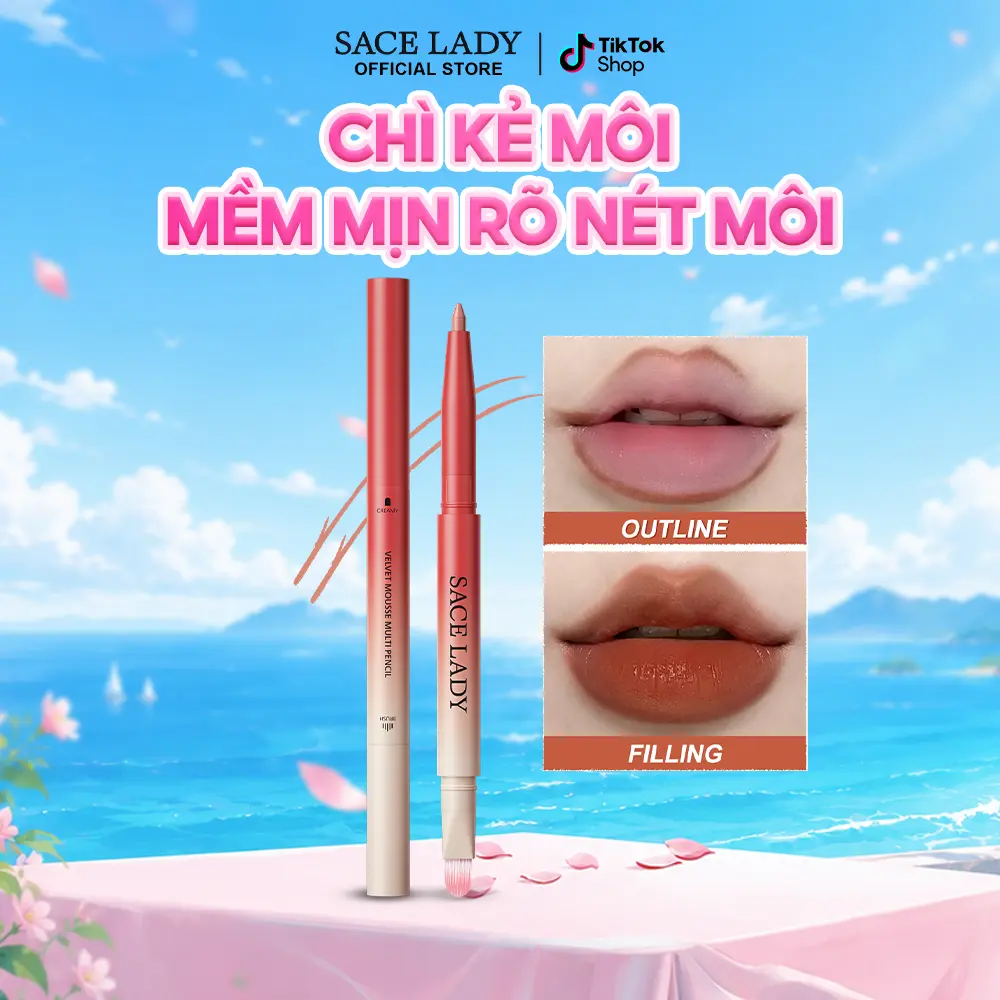 [COD] Chì Kẻ Môi SACE LADY Mềm Mịn Giúp Đôi Môi Rõ Nét Căng Mọng Dễ Kẻ 0.2g