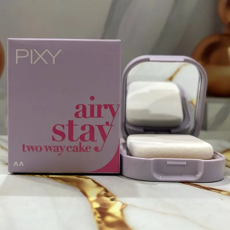￼PIXY FILTER FREE AIRY STAY TWO WAY CAKE 2x OIL CONTROL PORE BLURRING EFFECT FEATHER TOUCH TEXTURE NATURALLY FLAWLESS 4