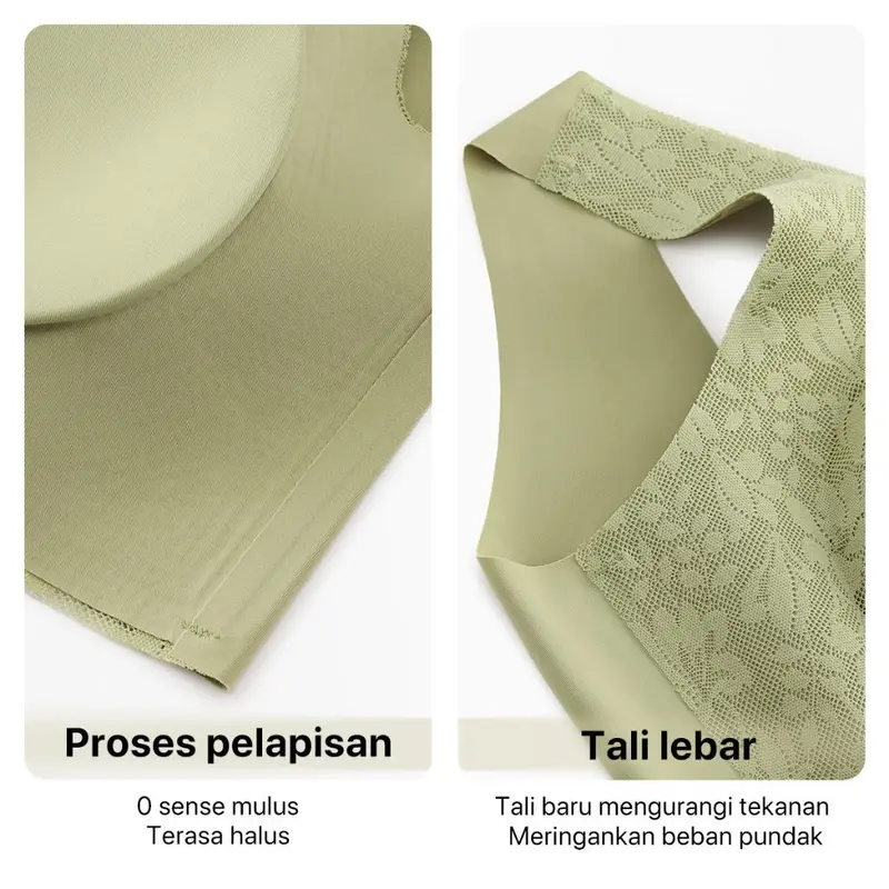 Celyne Bra Wanita Seamless Ringan Bra Tanpa Kawat Motif Renda Anti Gatal Bra Katun Ibu Menyusui Bh Bumil Kancing Depan Busui 1210 8