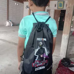 (FREE NAMA KAMU) Tas sekolah anak tas serut anak string bag FREE FIRE FF LIMITED EDITION PREMIUM