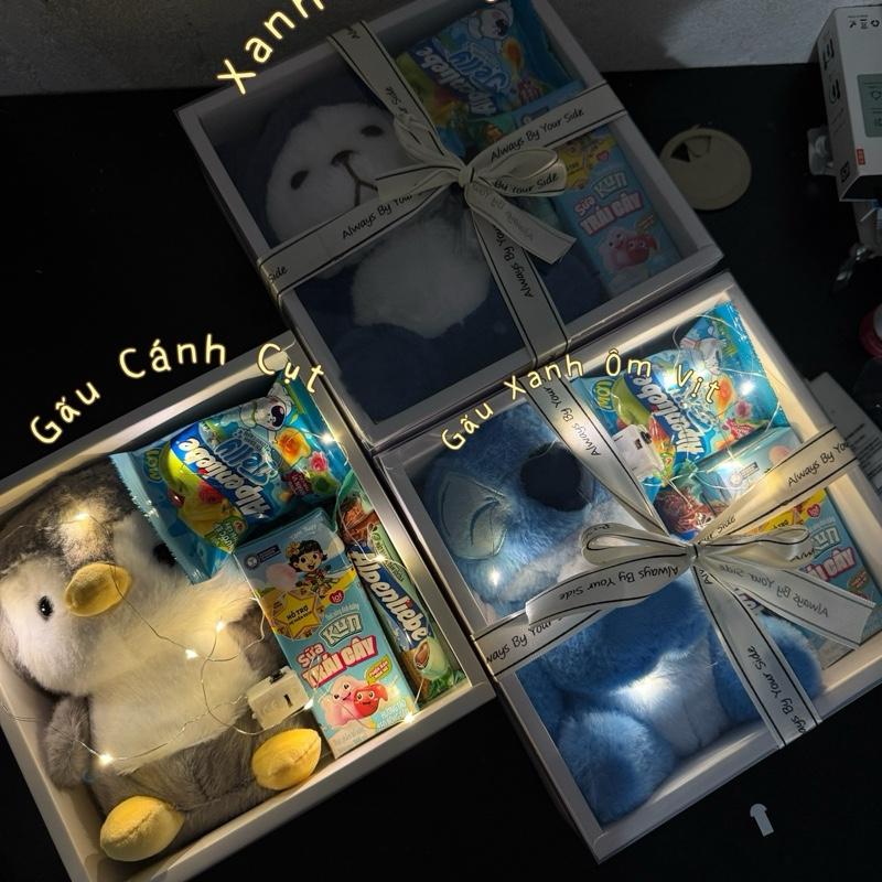 Hộp quà bánh kẹo gấu bông dễ thương tặng quà ngày lễ