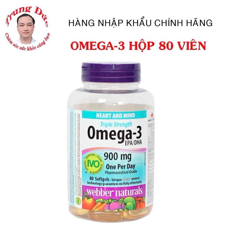  Viên Uống Triple Strength Omega-3 Dầu Cá Hàm Lượng Cao Hộp 80 Viên  Dùng Cho Nam Và Nữ 