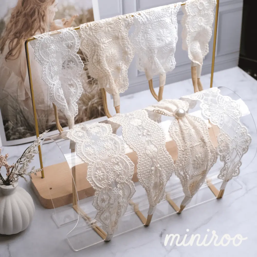 Miniroo Bando Bandana Renda Karet Nilon Anak Perempuan Korea Merry