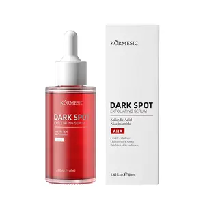 KORMESIC Dark Spot Exfoliating Serum Facial Niacinamide Mencerahkan Pencerah Kusam Hitam dengan Salicylic Acid & AHA 40ml Wajah Ceramide Perawatan Wanita Acid Pria Hyaluronic