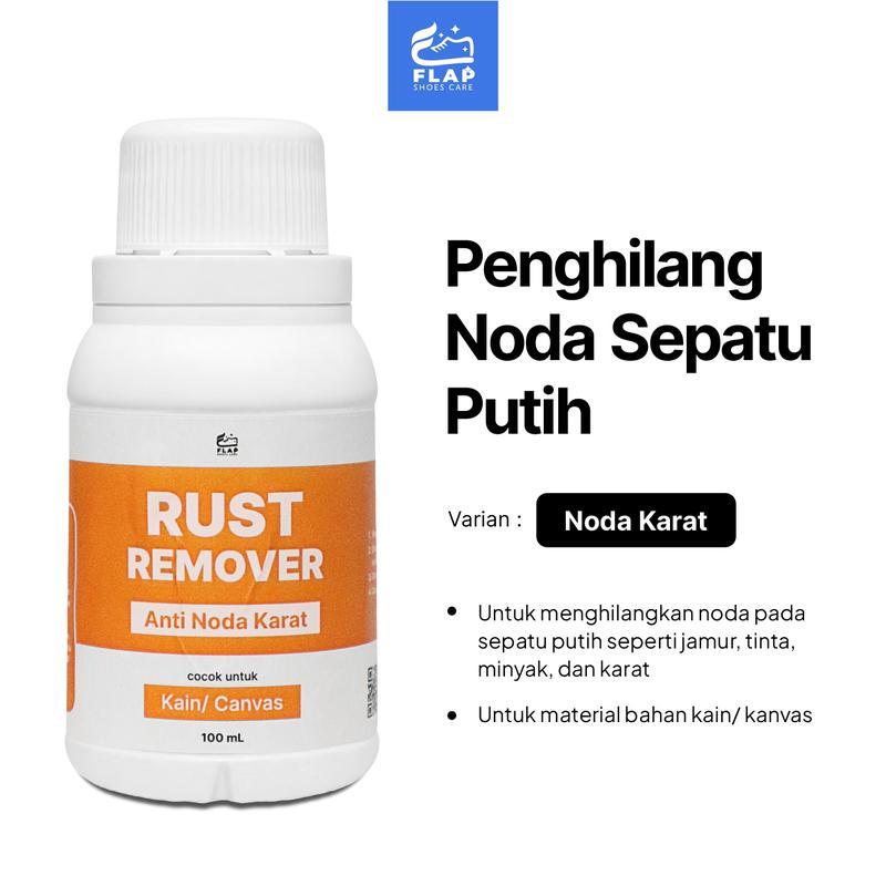 FLAP SHOES CARE Penghilang Noda Sepatu - Cairan Pembersih Anti Jamur/Karat/Minyak/Tinta - FLAP STAINS REMOVER 100mL Cleaner 5