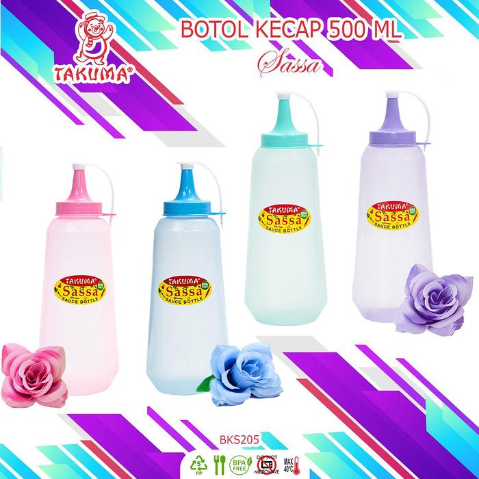 Gambar 3 PCS TEMPAT KECAP 500 ML BKS205 - BOTOL SASSA TAKUMA BKS205 500 ML Kitchenware dari Takumashop88 Kab. Tangerang Tokopedia