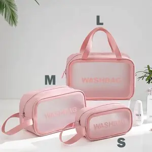New Arrival LuxeBag Tas Kosmetik Washbag Toiletry - Pouch Make Up Travel Transparan Waterproof R526