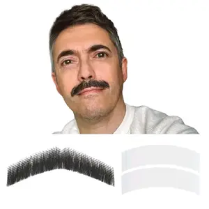 Kumis Palsu Alami FREE LEM Rambut Kumis Alami Kumis Natural Kumis Fake Kumis Natural VARIOUS HAIR ACCESSORIES