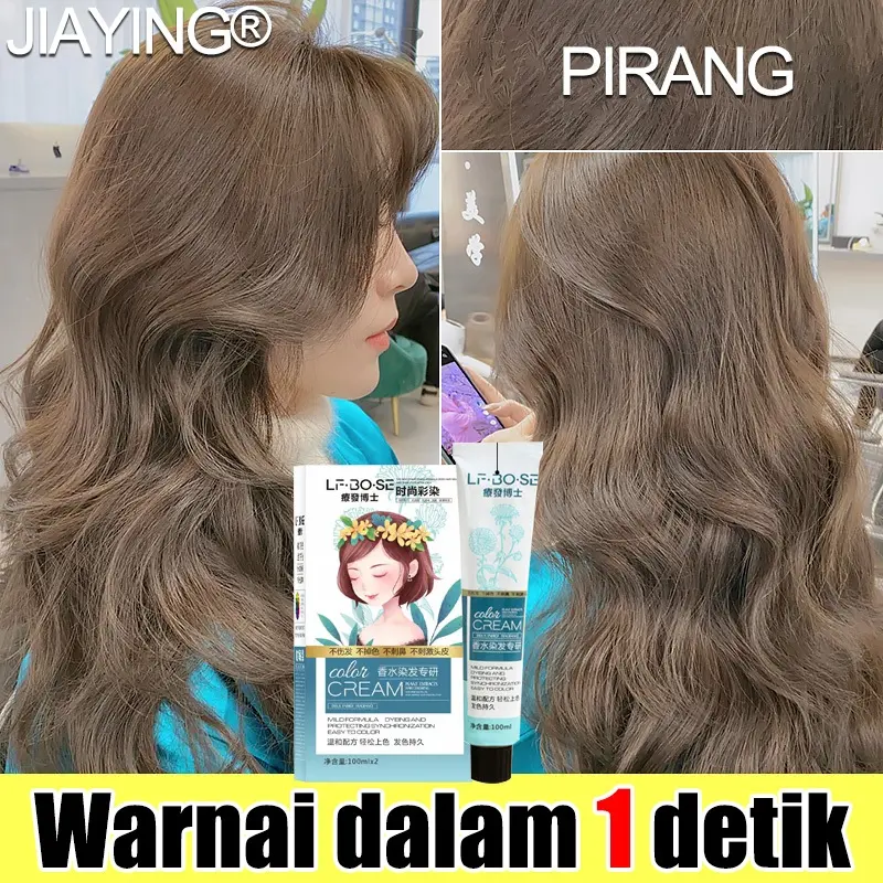 JIAYING hair colour Cat pewarna rambut 100ml Tidak ada kerusakan pada rambut menjaga rambut tetap berkilau dan elastis Rambut Pewarna Rambut Permanen Hair Color Semir Rambut hair spray color Hair Permanent Colorant