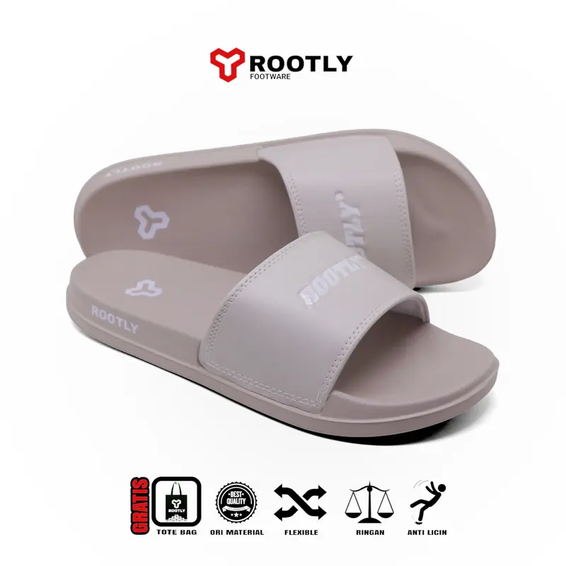 Rootly - Sandal Slipper Begie Polos Simple 1