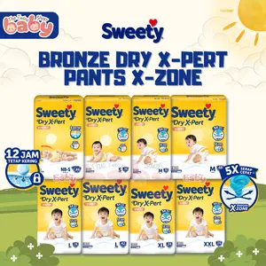 SWEETY Bronze Dry X-Pert Comfort Tape & Pants | Popok Bayi Tipe Perekat & Celana Dengan Daya Serap Cepat Anti Bocor