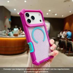 Funda para teléfono transparente con protección magnética de esquinas Magsafe, resistente a golpes, compatible con iPhone 17 Pro Max 17 Air 16 15 14 13 12 11