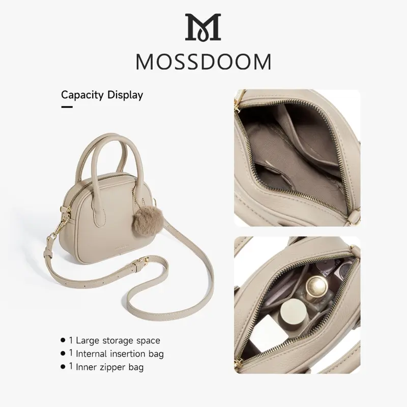 MOSSDOOM Tas Wanita Myla Bag Mode Sederhana Tas Tangan Dengan Aksesoris 5