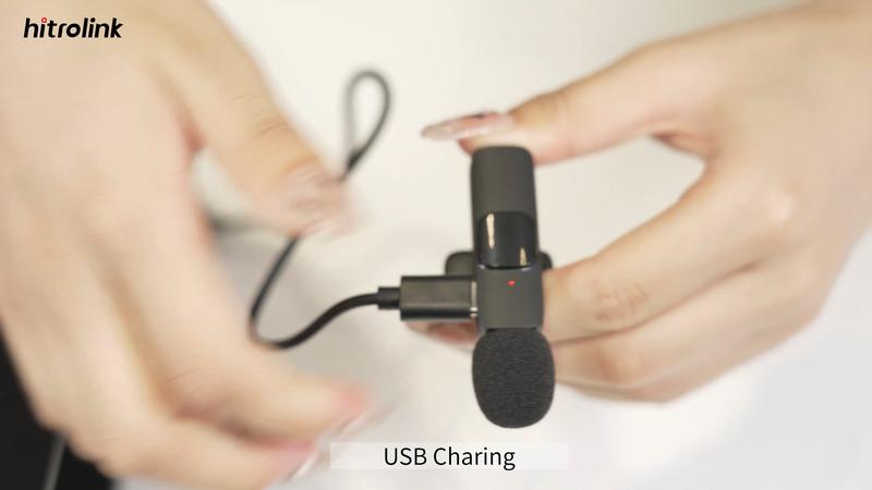 Product Introduction of Wireless lavalier microphone Type-C K20 lapel/collar clip microphone Wireless mobile receiver USB-C charging, plug-in rechargeable, compact and portable, intelligent noise reduction, for: smartphone, audio, wireless live broadcast, Vlog recording video 37