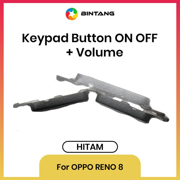 Gambar BINTANG KEYPAD BUTTON / TOMBOL ON OFF + VOLUME HITAM For OPPO RENO 8 dari Bintang Official Store Kota Tangerang Tokopedia