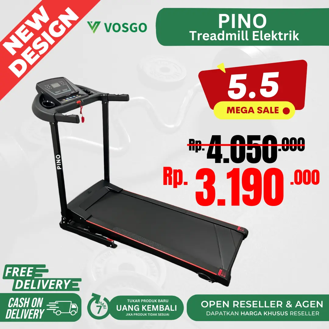 Alat Fitness Murah Treadmill Elektrik Pino Vosgo