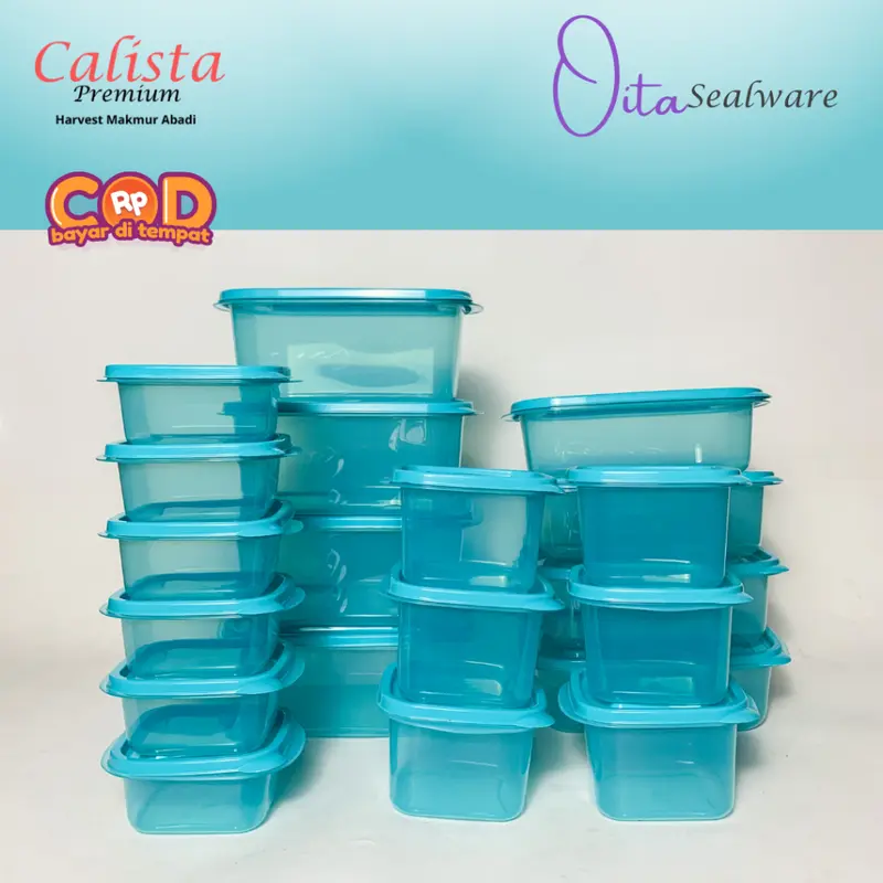 [CALISTA] OITA SET 20 PCS FOOD CONTAINER TOPLES PLASTIK CALISTA OITA SET ISI 20PCS TEMPAT PENYIMPANAN MAKANAN DI KULKAS FOOD PREPARATION 4