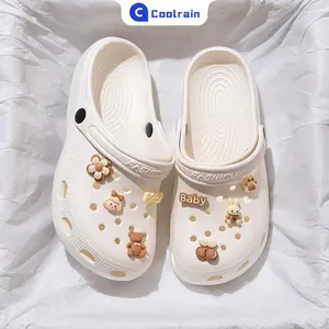 Coolrain Sandal Baim Wanita Kasual Sendal kodok Anti Selip Sandal Classic Eva Dan Karet Sandal Terbaru HSN105(Size 30-43)