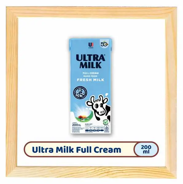 Ultra Milk Susu UHT Full Cream 200ml 1 karton (24 pcs)
