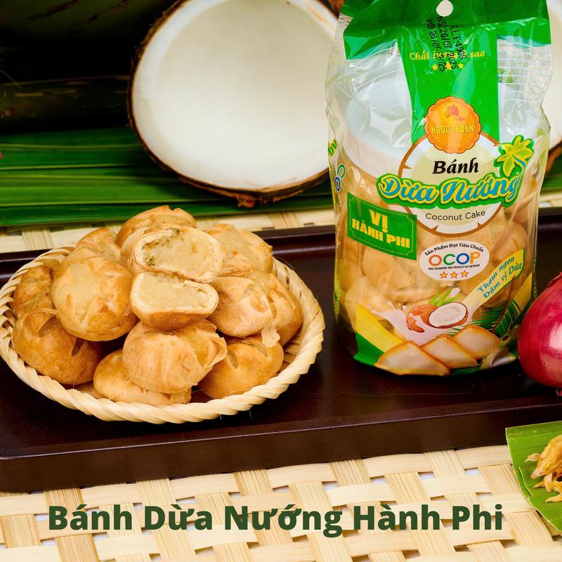 Bánh Dừa Nướng Vị Hành Phi Thơm Lừng Hương Vị Mặn Ngọt 400g