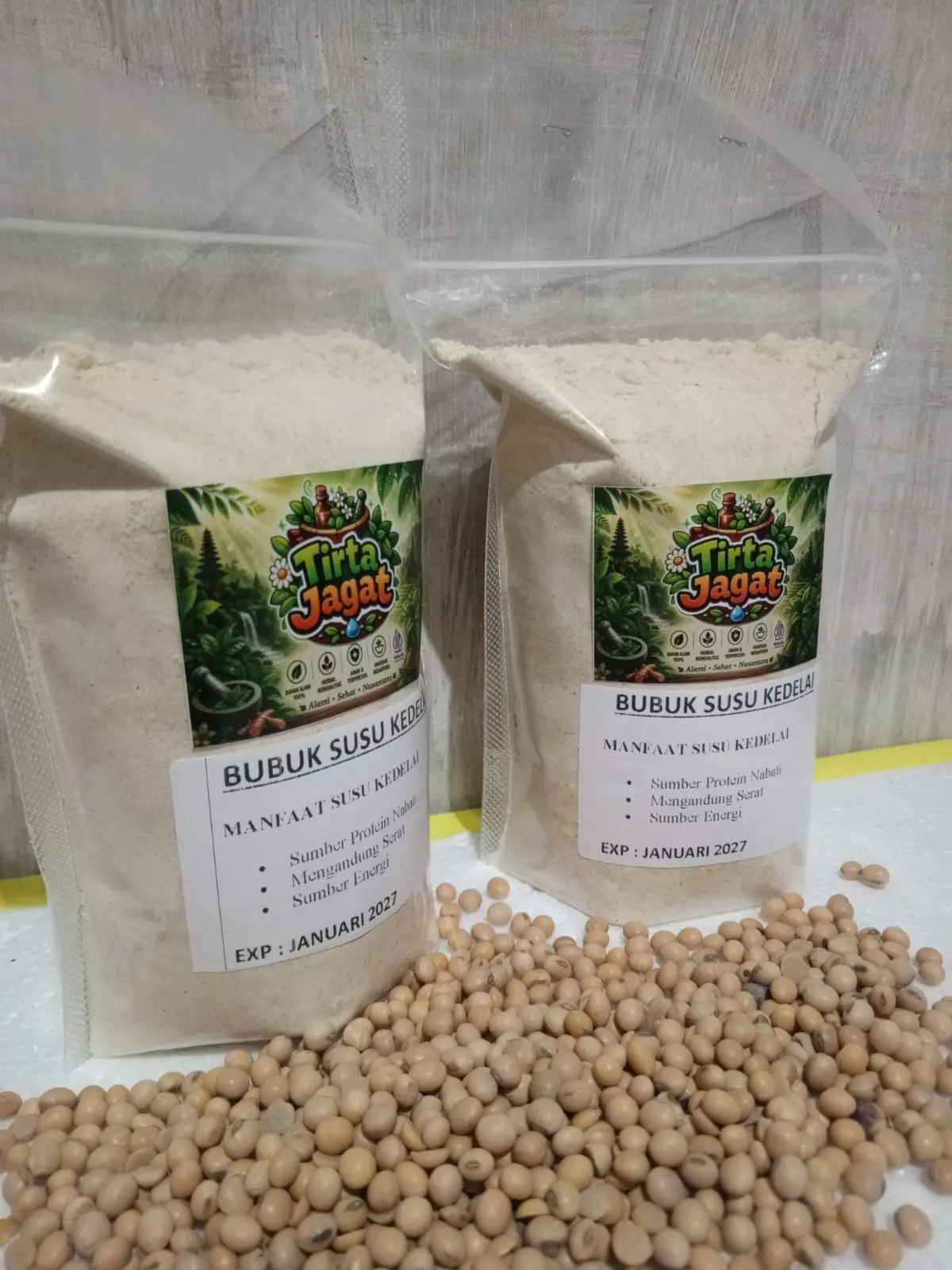 Bubuk Susu Kedelai Premium 1kg Murni Sudah Disangrai Tekstur Halus Aroma Khas