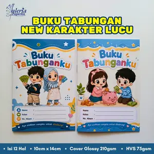 Buku Tabungan Anak New Karakter Lucu | Buku Tabungan Sekolah TK SD SMP SMA
