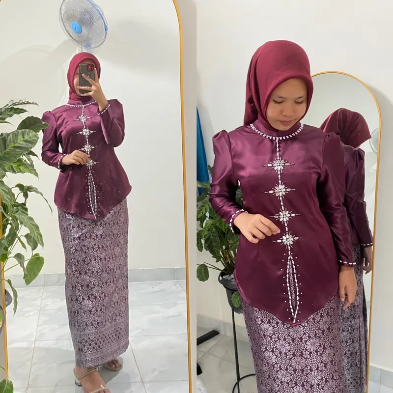 Terbaru inara set kurung melayu + rok songket 0