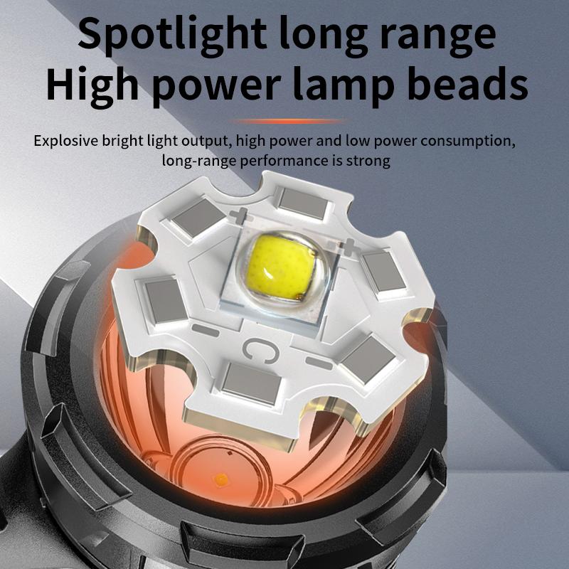 Product Introduction of Đèn pin tìm kiếm, đa chức năng, có Thể Sạc Lại LED, đèn lồng Cầm Tay sử dụng ngoài trời, không thấm nước, đèn pin cắm trại, với cổng sạc điện thoại di động, USB 1
