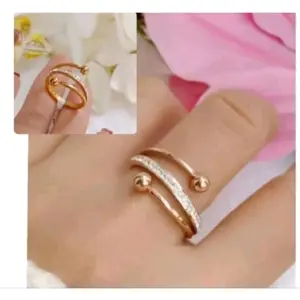 Cincin Titanium Permata Boba Ulir Anti Karat